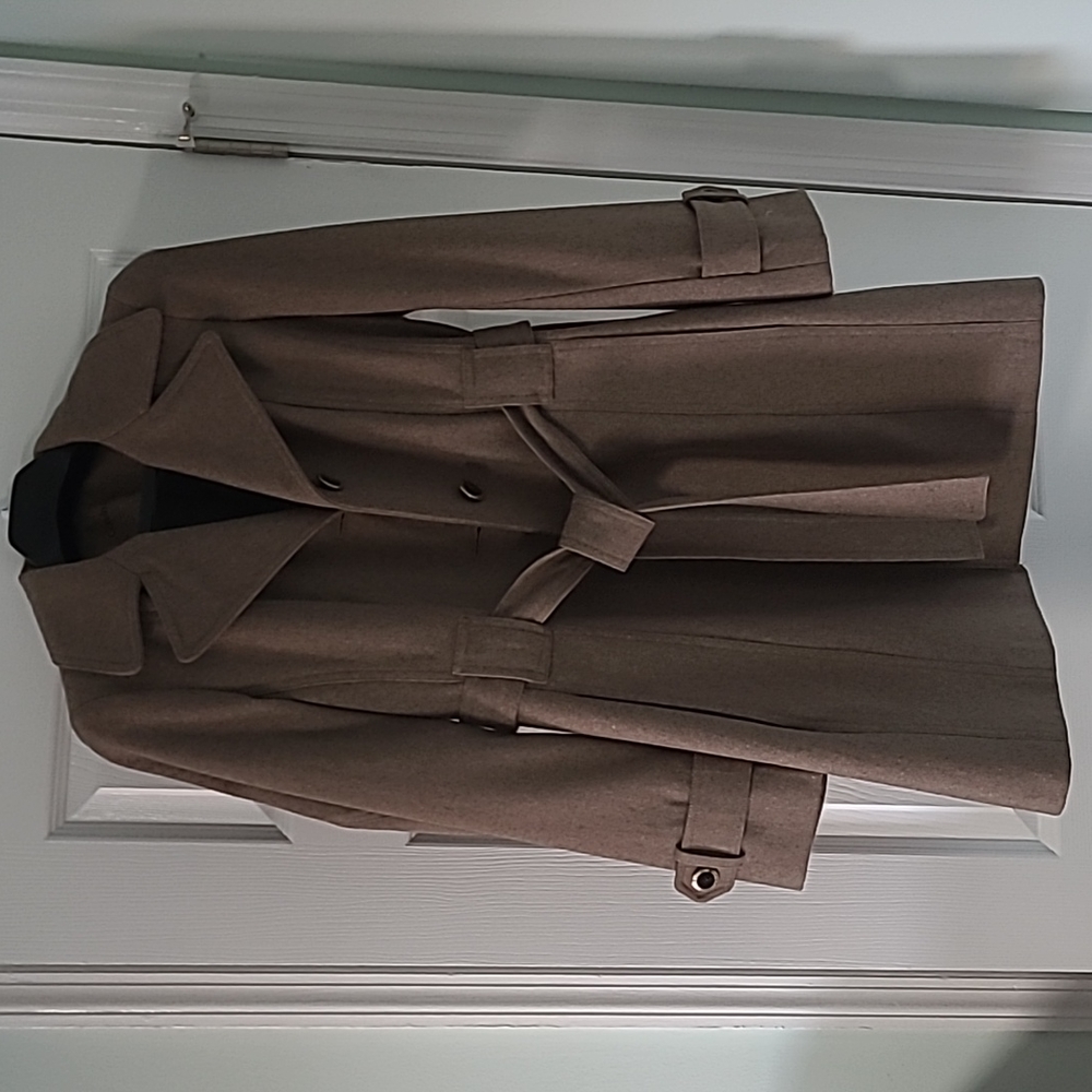 Calvin Klein Women's Oat Brown Coat Size 8